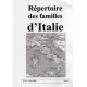 Répertoire des famille étudiées L'Italie Tome 3
