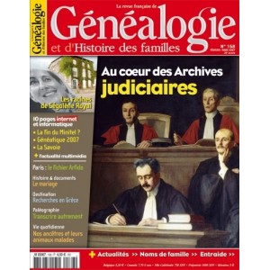 Revue Française de Généalogie N° 168 - Février Mars 2007