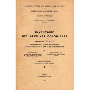Inventaire des archives coloniales