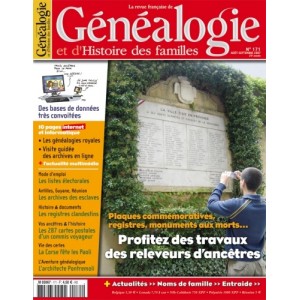 Revue Française de Généalogie N°171 - Août Septembre 2007