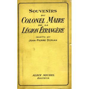 Souvenirs du Colonel Maire de la Légion Etrangère