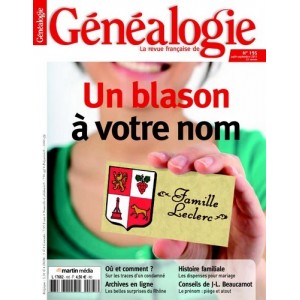 Revue Française de Généalogie N°195 - Août Septembre 2011