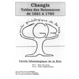 Changis (Table des baptêmes)