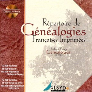 Répertoire de généalogie Françaises imprimés